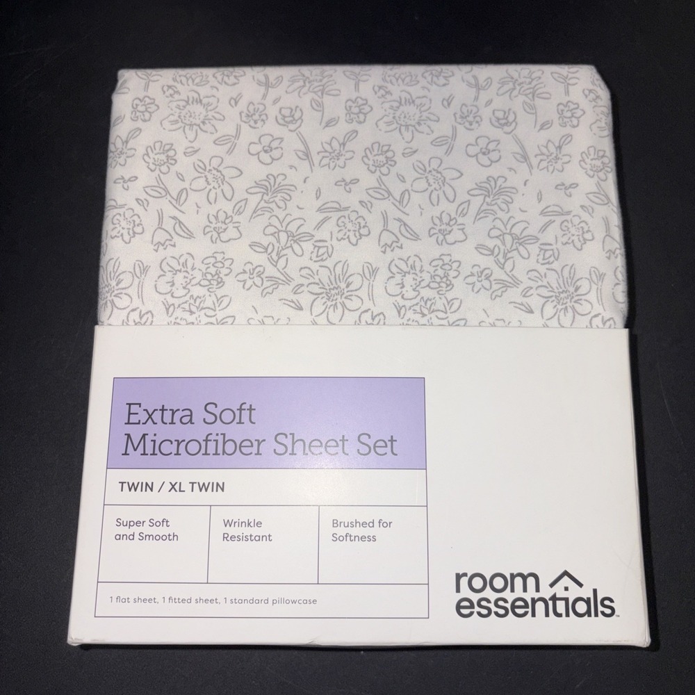 Extra Soft Microfiber Sheet Set Twin/XL Twin Room Essentials 3 Set
